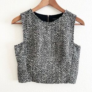 Theory Pagia Tweed Knit Sleeveless Top S
